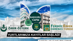 Yurtlarımıza Kayıt Başvuruları Başladı